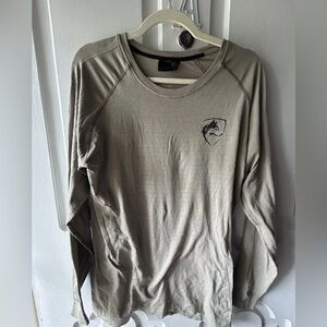 Alphalete Performance Shirt Mens M Long Sleeve Stretch Athletic Active Logo